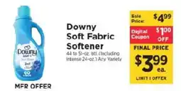 ShopRite Downy soft fabric softener offer