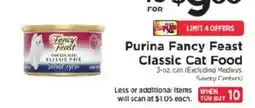 ShopRite Purina Fancy Feast Classic Cat Food offer