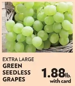 Reasors Extra Large Green Seedless Grapes offer