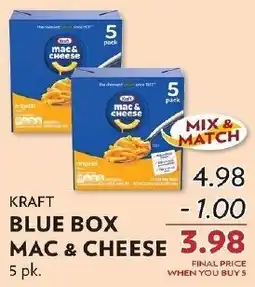 Reasors Kraft blue box mac & cheese offer