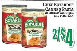 Trade Fair Supermarket Chef Boyardee canned pasta assorted varieties offer
