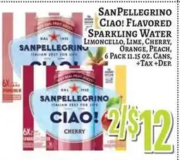 Trade Fair Supermarket Sanpellegrino Ciao! Flavored Sparkling Water offer