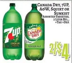 Trade Fair Supermarket Canada Dry 7up, AeW, Squirt or Sunkist Ginger Ale offer