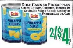 Trade Fair Supermarket Dole canned pineapples offer