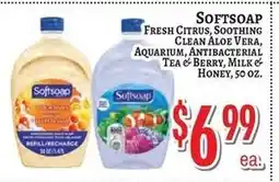 Trade Fair Supermarket Softsoap fresh citrus, soothing clean aloe vera, aquarium, antibacterial tea & berry, milk & honey offer