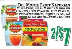 Trade Fair Supermarket Del Monte fruit naturals offer