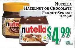Trade Fair Supermarket Nutella hazelnut or chocolate peanut spread offer