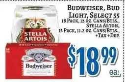 Trade Fair Supermarket Budweiser, Bud Light, Select 55, Stella Artois offer