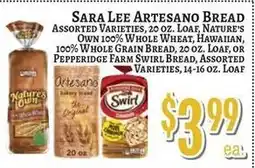 Trade Fair Supermarket Sara Lee Artesano Bread offer