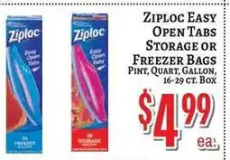 Trade Fair Supermarket Ziploc easy open tabs storage or freezer bags offer