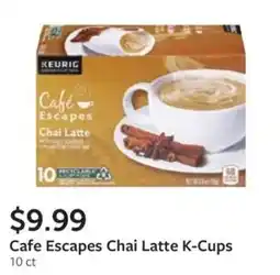 Fareway Keurig cafe escapes chai latte k-cups offer