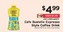 ShopRite Cafe Bustello Espresso Style Coffee Drink offer