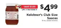 ShopRite Kelchner's Club Size Sauces offer