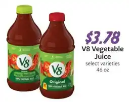Fareway V8 vegetable juice offer