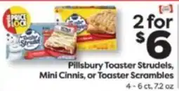 Weis Markets Pillsbury Toaster Strudels, Mini Cinnis, or Toaster Scrambles offer