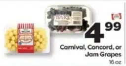 Weis Markets Carnival, Concord, or Jam Grapes offer