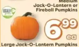 Weis Markets Medium Jack-O-Lantern or Fireball Pumpkins offer