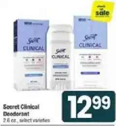 Shaw's Secret Clinical Deodorant offer