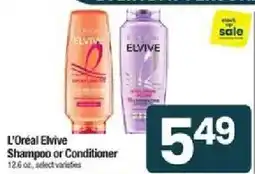 Shaw's L'Oréal Elvive Shampoo or Conditioner offer