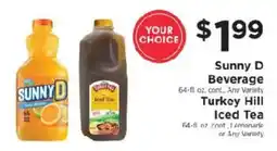 ShopRite Sunny D Beverage or Turkey Hill Iced Tea offer