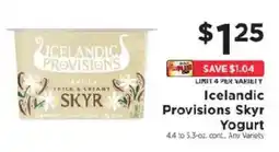 ShopRite Icelandic Provisions Skyr Yogurt offer
