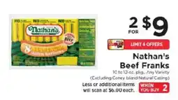 ShopRite Nathan's Beef Franks offer