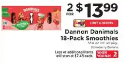 ShopRite Dannon Danimals 18-Pack Smoothies offer