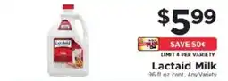 ShopRite Lactaid Milk offer