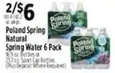 Pioneer Supermarkets Poland Spring Natural Spring Water offer