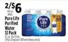 Pioneer Supermarkets Pure Life Purified Water offer