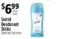 Pioneer Supermarkets Secret Deodorant Sticks offer