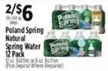 Pioneer Supermarkets Poland Spring Natural Spring Water offer