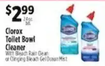 Pioneer Supermarkets Clorox toilet bowl cleaner offer