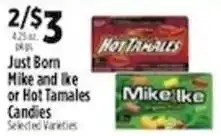 Pioneer Supermarkets Just Born Mike and Ike or Hot Tamales Candies offer