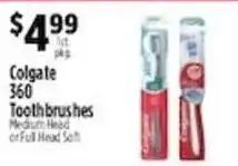 Pioneer Supermarkets Colgate 360 Toothbrushes offer