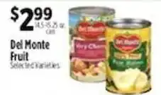 Pioneer Supermarkets Del Monte Fruit Selected Varieties offer