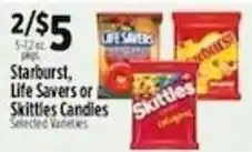 Pioneer Supermarkets Starburst, Life Savers or Skittles Candies offer