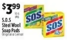 Pioneer Supermarkets S.O.S Steel Wool Soap Pads offer