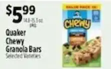 Pioneer Supermarkets Quaker Chewy Granola Bars offer