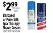 Pioneer Supermarkets Barbasol or Pure Silk Spa Therapy Shave Cream offer
