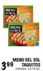 Foodarama Menu del sol taquitos offer