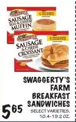 Foodarama Swaggerty's Farm Breakfast Sandwiches offer