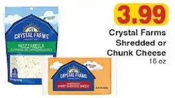 Piggly Wiggly Crystal Farms shredded or chunk cheese offer