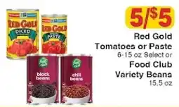 Piggly Wiggly Red Gold Tomatoes or Paste offer