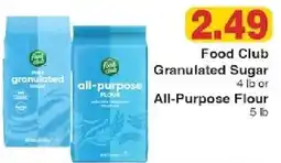 Piggly Wiggly Food Club Granulated Sugar or All-Purpose Flour offer