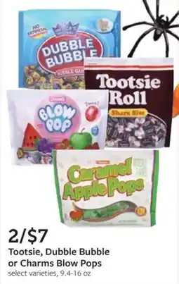 Fareway Tootsie, Dubble Bubble or Charms Blow Pops offer