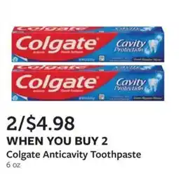 Fareway Colgate Anticavity Toothpaste offer