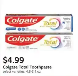 Fareway Colgate Total Toothpaste offer