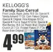 Food Universe Kellogg's family size cereal offer