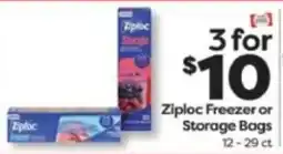 Weis Markets Ziploc Freezer or Storage Bags offer